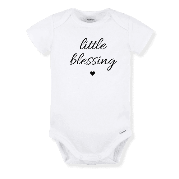 Little Blessing Baby Bodysuit, Newborn Outfit, Baby Clothes, Gift for Children 12m White