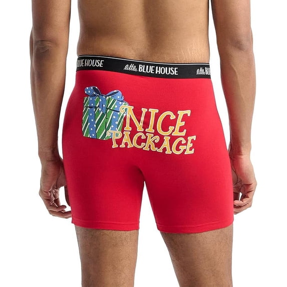 Little Blue House Men's Funny Boxer Briefs, Nice Package, X-Large
