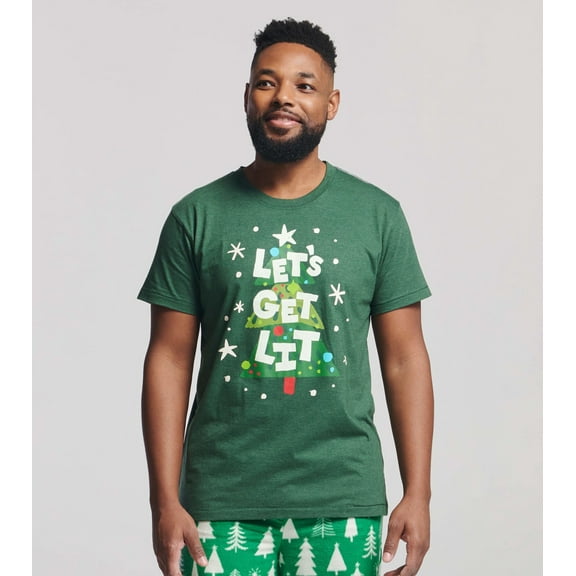 Little Blue House Men's Graphic Tee, Christmas Trees