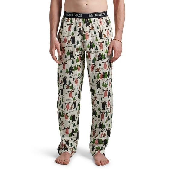 Little Blue House Men's Jersey Pajama Pants, May The Forest Be With You, XX-Large