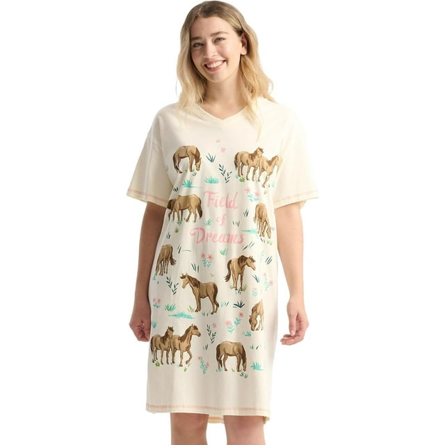 Little Blue House Women's Nightshirt, Field Of Dreams, One Size