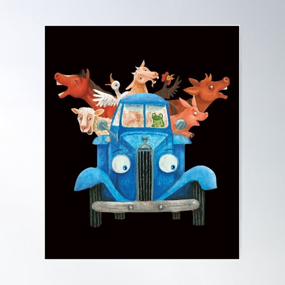 Little Blue Truck Farm Animals Classic Poster Wall Art UNFRAMED PAPER POSTER, Home Decor