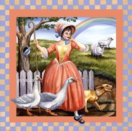 Little Bo Peep Canvas Art - Tom Wood (22 x 22)