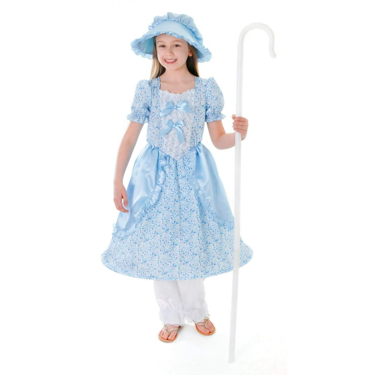 Little Bo Peep Dress Bloomers Bonnet Medium Childrens Costume Female Little Bo Peep Dress Bloomers Bonnet Medium Childrens Costume Female