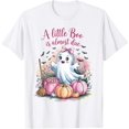 thumbnail image 1 of Little Boo Is Almost Due Halloween Theme Baby Shower Classic Version T-Shirt, Vintage T-Shirt, 1 of 2