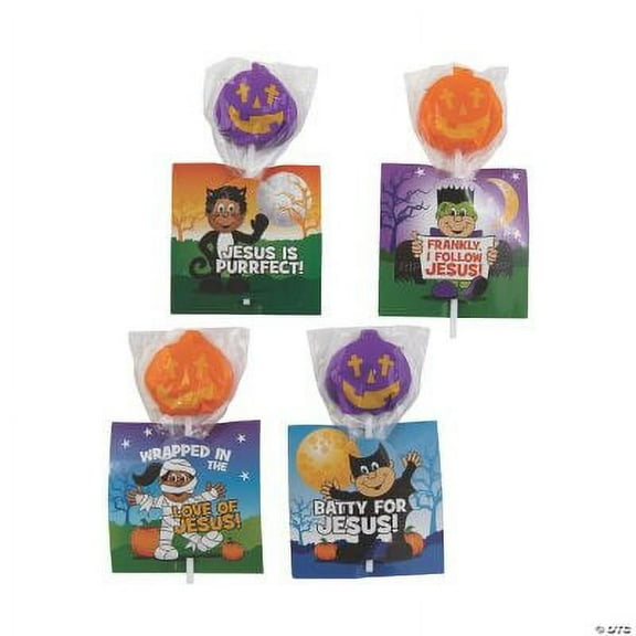 Little Boolievers Suckers with Cards (24 individually wrapped lollipops) Halloween Party Supplies