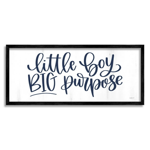 Little Boy Big Purpose Uplifting Inspirational Graphic Art Black Framed Art Print Wall Art