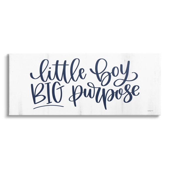 Little Boy Big Purpose Uplifting Inspirational Graphic Art Gallery Wrapped Canvas Print Wall Art