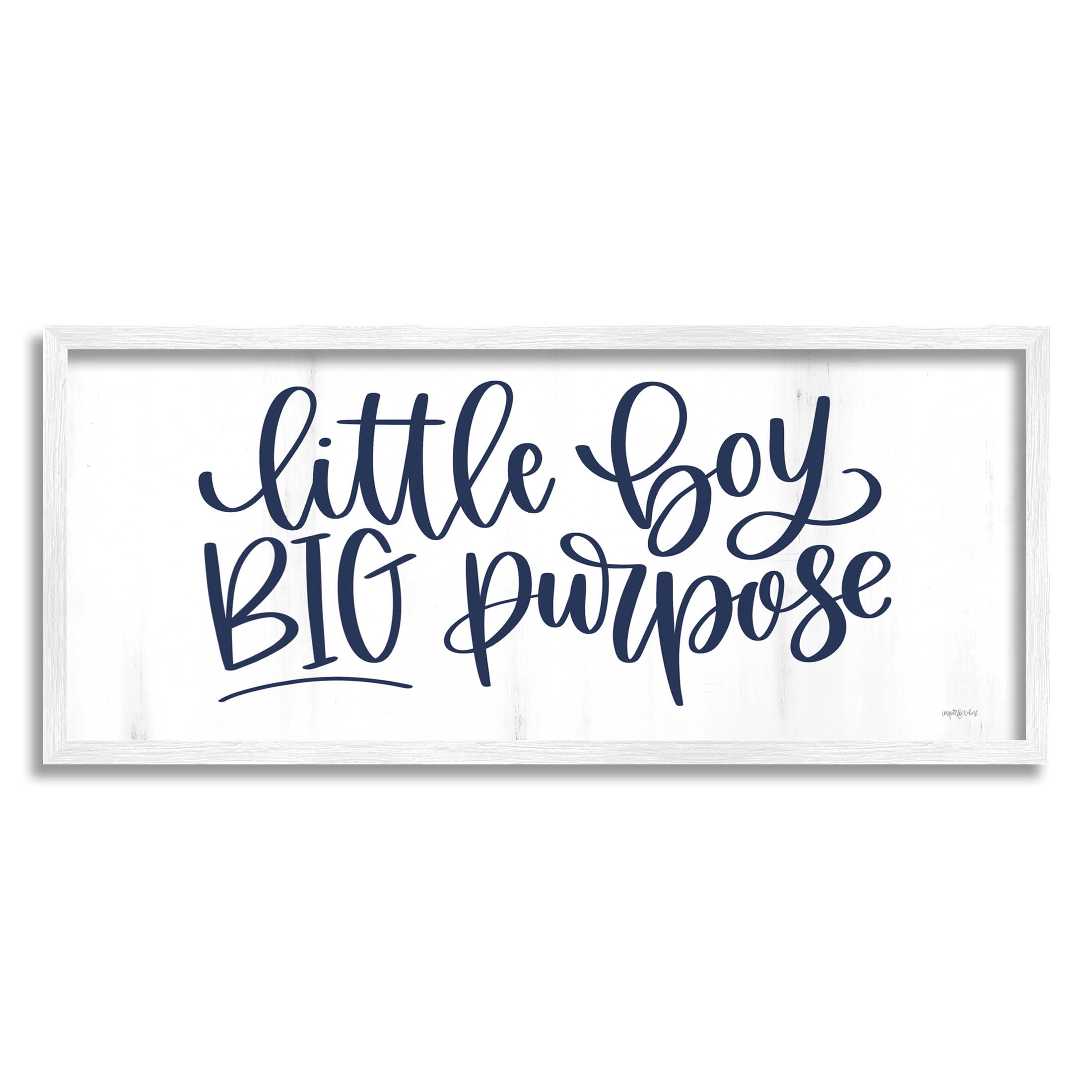 Little Boy Big Purpose Uplifting Inspirational Graphic Art White Framed Art Print Wall Art