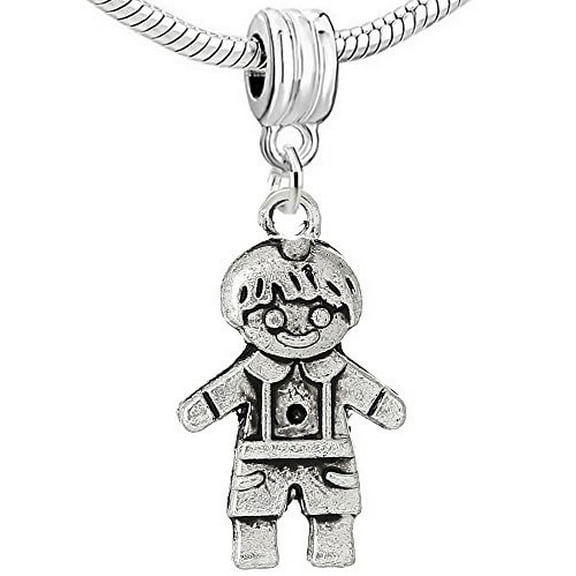 Little Boy Charm Bead for European Snake Chain Charm Bracelet