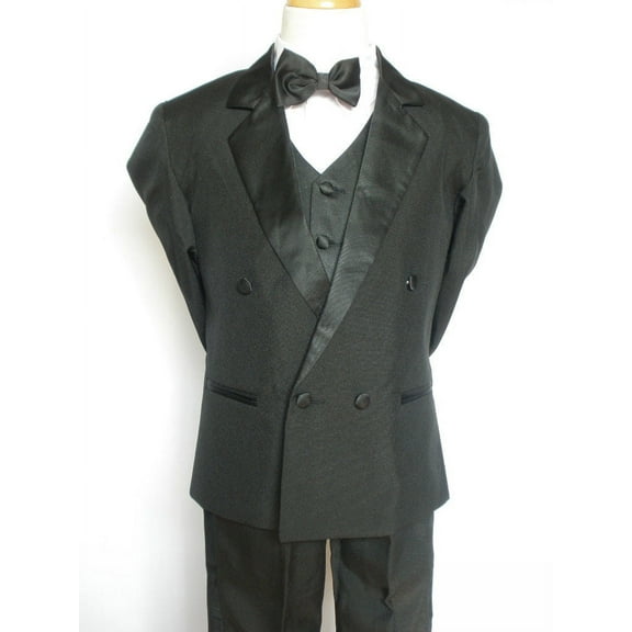 Little Boy Easter Recital Formal Wedding Party Tuxedo Suit Black sz: S M L-5,6,7