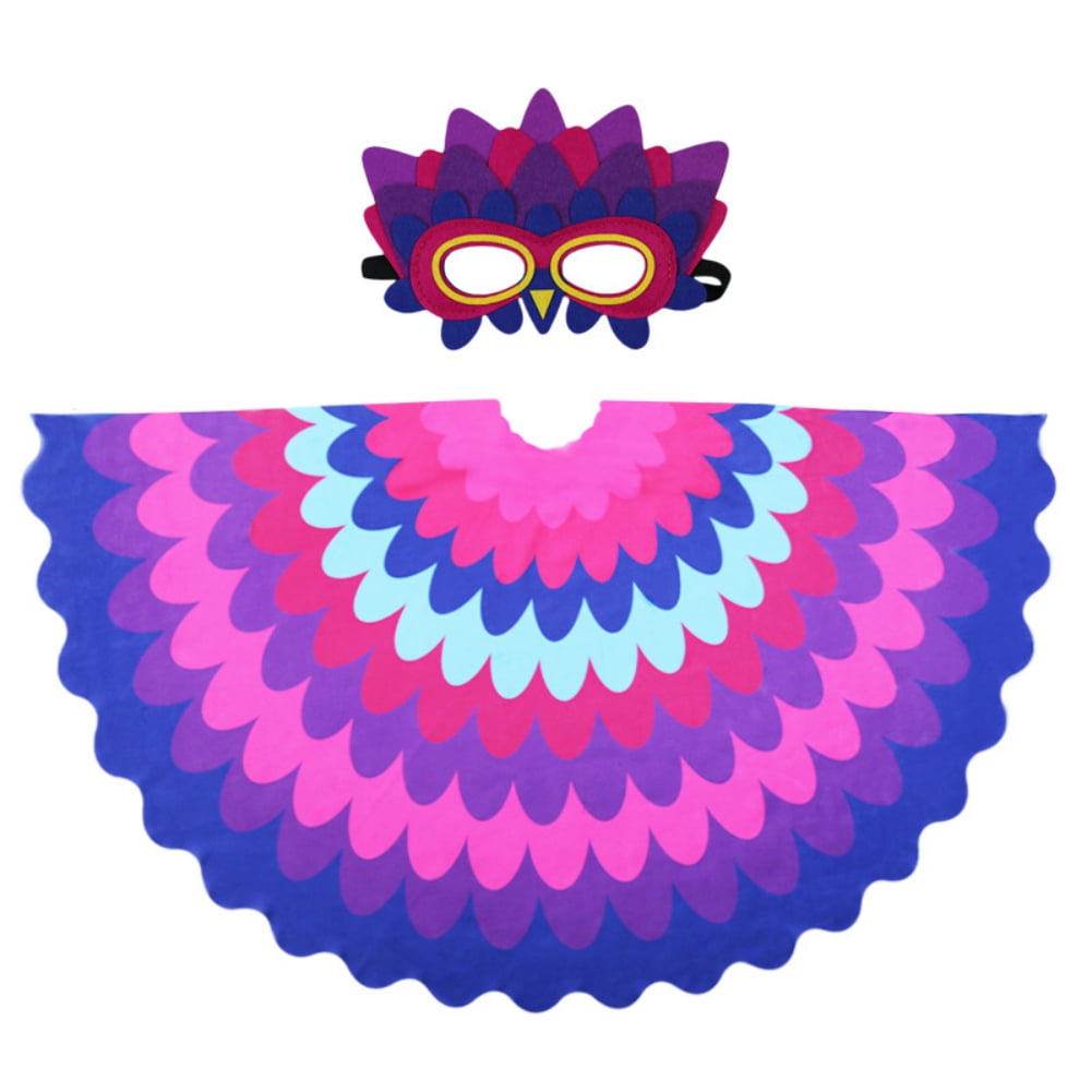 Little Boy Girl Halloween Costumes Children's Parrot Wing Cape and Mask