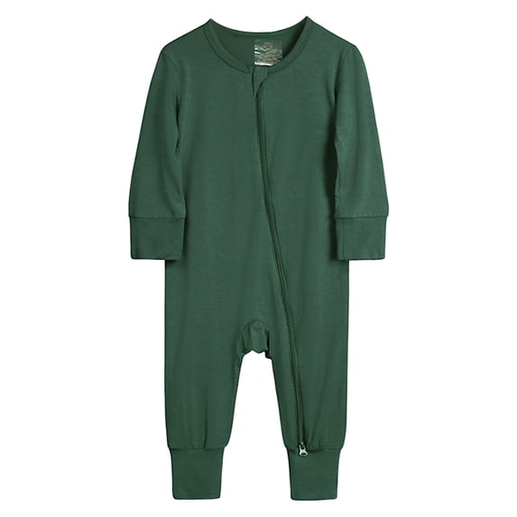 Little Boy Onesies Baby Cotton Rompers Footless Pajamas Zipper Long Sleeve Sleeper Jumpsuit