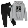 thumbnail image 1 of Little Boy Outfits Fall Winter Printed Letter Printed Long Sleeve Out Wear Clothes Size 9-10T, 1 of 2