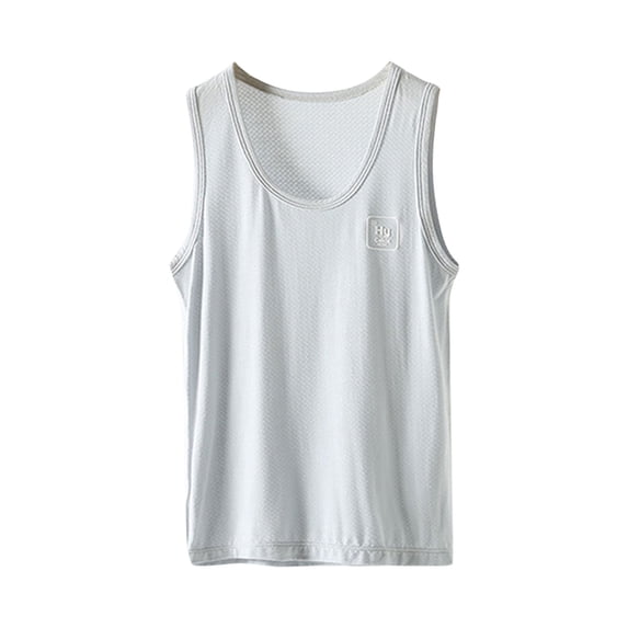 Little Boy Racerback Tank Top Cartoon Print Round Neck Vest Casual Soft Comfortable Tanks