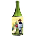 thumbnail image 1 of Little Boy With His Golden Retriever Wine bottle sleeve Hugger - 24 oz., 1 of 1