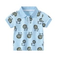 thumbnail image 1 of Little Boy's Polo Shirt Cute Cartoon Print Short Sleeved T Shirt Comfortable Cotton Polos, 1 of 4