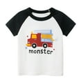 thumbnail image 1 of Little Boy's T-Shirt Cartoon Car Printed Short Sleeve Crewneck T Shirts Tops Graphic Tees Pullover Top For Children, 1 of 4
