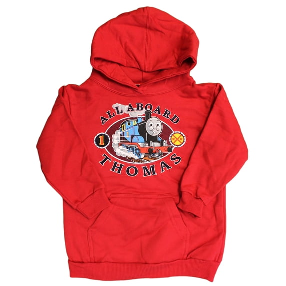 Little Boys 4-7 Official Licensed Thomas the Tank Engine "All Aboard" Hoodie (Juvy (4), Red) (Juvy (7))