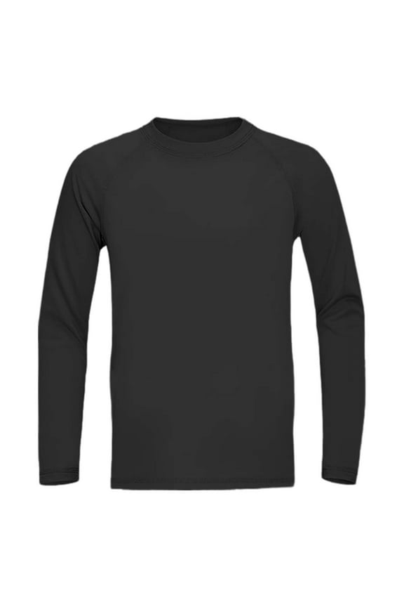 Little Boys Active Tops Long Sleeve Performance Shirt Kids Sports Training Gym Workout Athletic Tee Clothing Black Size 6-7T