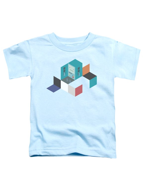Little Boys' Adventure Time Bmo Blocks Childrens T-shirt 4T Light Blue