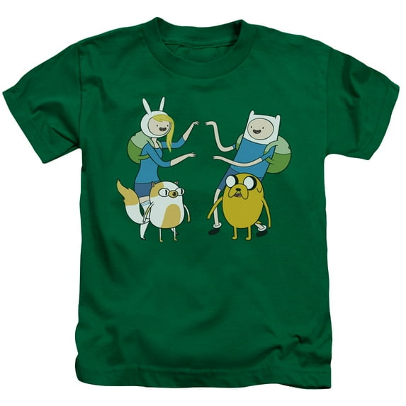 Little Boys' Adventure Time Meet Up Childrens T-shirt 6 Kelly Green