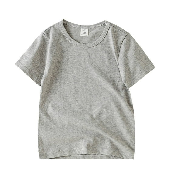 Little Boys Basic T-Shirt Short Sleeve Round Neck Soft T Shirts Tops Tees