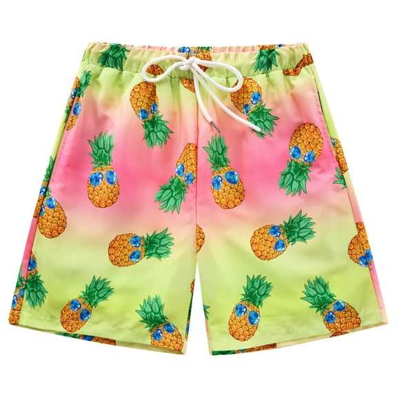 Little Boys Big Boys Swim Trunks Kids Boardshorts Print Swimwear Quick Dry Beach Shorts UPF 50  For 5-16T