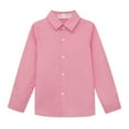thumbnail image 1 of Little Boys Button Down Shirts Girls Pink Shirt Dress Shirt Boys Formal Outfit Boy Uniform Shirts 4-5 Years, 1 of 3