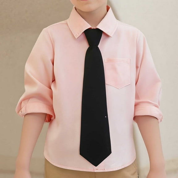 Little Boys Button Down Shirts Long Sleeve Pink Shirt Boys Formal Outfit Toddler Shirts Boys 3-4 Years