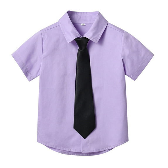 Little Boys Button Down Shirts Button Down Boys Formal Shirt School Uniform for Boys 5-6 Years