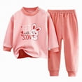 thumbnail image 1 of Little Boys Casual Outfit Sets Kids Fall/Winter Round Neck Long Sleeve Elastic Waist 6 9 12 18 24 Months Sleepwear Pajamas 2PCS, 1 of 3