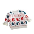 thumbnail image 1 of Little Boys Christmas Sweater Style Round Neck Knitted Sweatshirt Fall Winter Pullover Clothes Tops Size 6-7T, 1 of 3