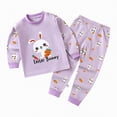 thumbnail image 1 of Little Boys Clothes Outfits Toddler Baby Boy Spring Fall Round Neck Long Sleeve Elastic Waist 0-24M Tops Pants Set 2PCS, 1 of 4