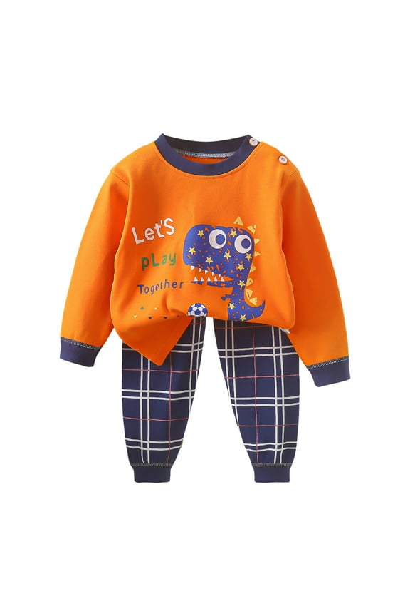 Little Boys Clothes Toddler Boy Clothes Cartoon Fall Long Sleeve T-Shirt and Pants Kids Outfit Set