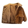 thumbnail image 1 of Little Boys Coats Jacket Corduroy Kid Button Down Warm Tops Outerwear for Boys Fall Winter Clothes Size 5-6T,Coffee, 1 of 6