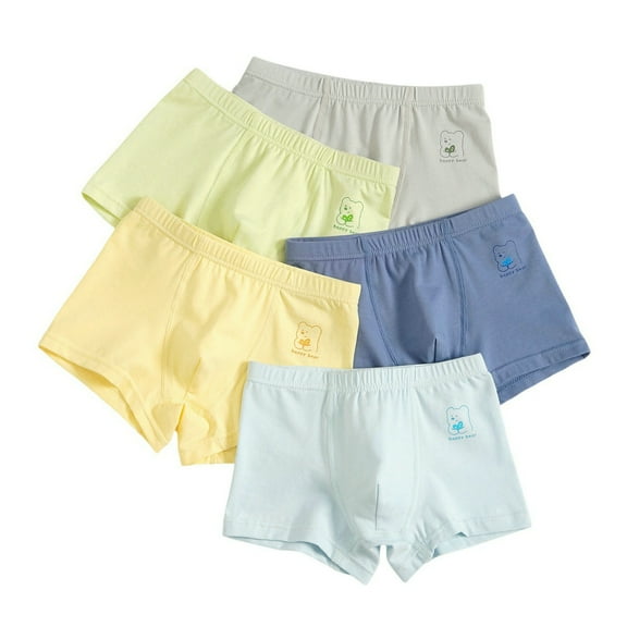 Little Boys' Cotton Boxer Brief Soft Underwear 5 Pack