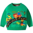 thumbnail image 1 of Little Boys Cotton Sweatshirts Green Long Sleeve Shirts Size 6 (081), 1 of 5