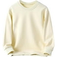 thumbnail image 1 of Little Boys Crewneck Sweatshirt Long Sleeve Solid Tops for Kids, 1 of 13