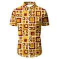 thumbnail image 1 of Little Boys Crewneck T-shirt Floral Print Button Down Hippie Short Sleeve Beach Summer Casual Tops Tees for Kid Size 7-8T, 1 of 4
