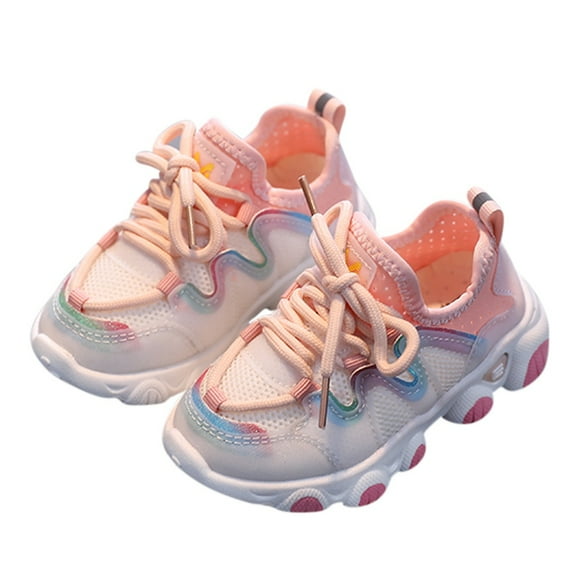Little Boys Girls Breathable Anti-Slip Cartoon Shoes Sneakers Toddler Soft Soled First Walkers