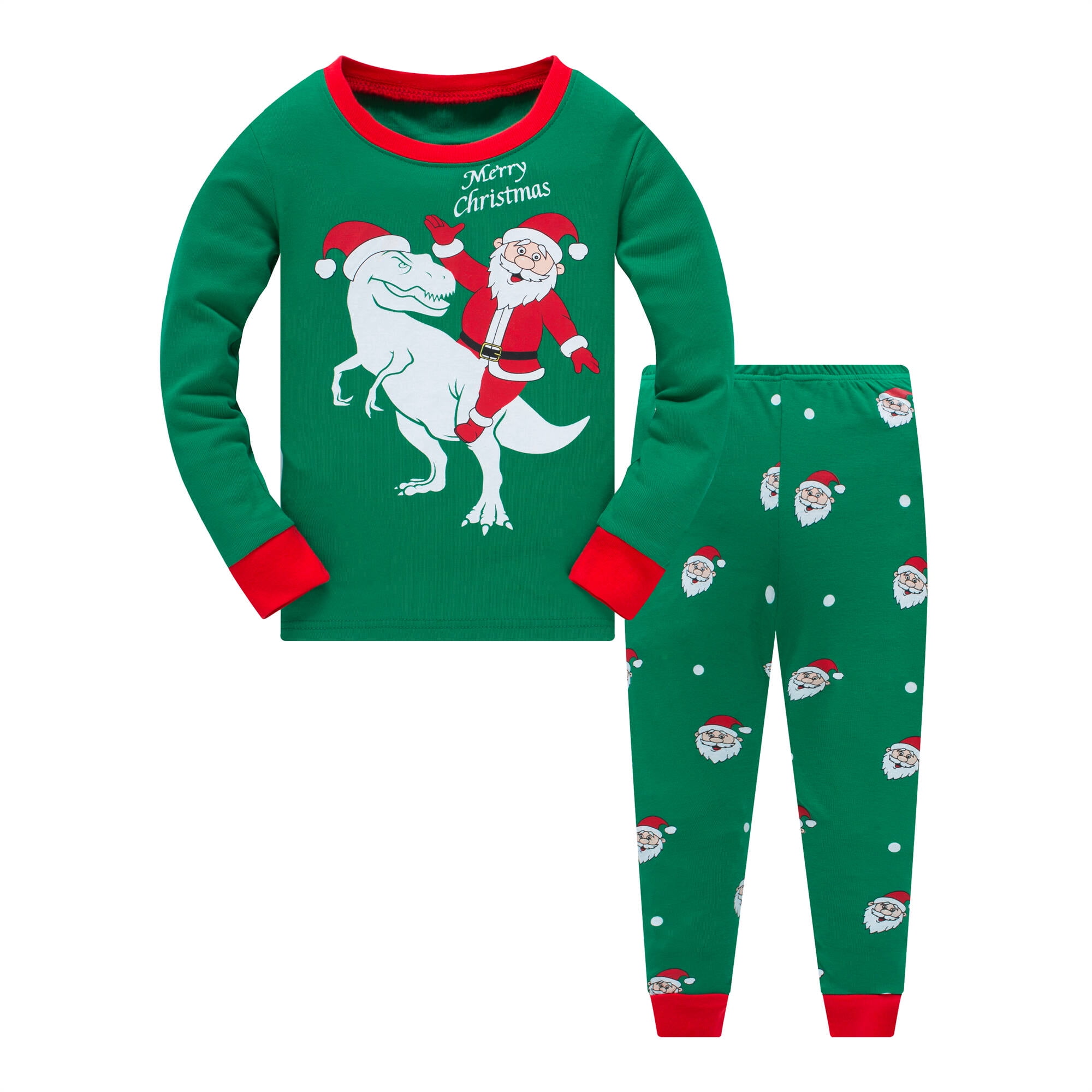 Little Boys Girls Christmas Pajamas Sets for Toddler 100 Cotton Dinosaur Starry Sleepwear Long
