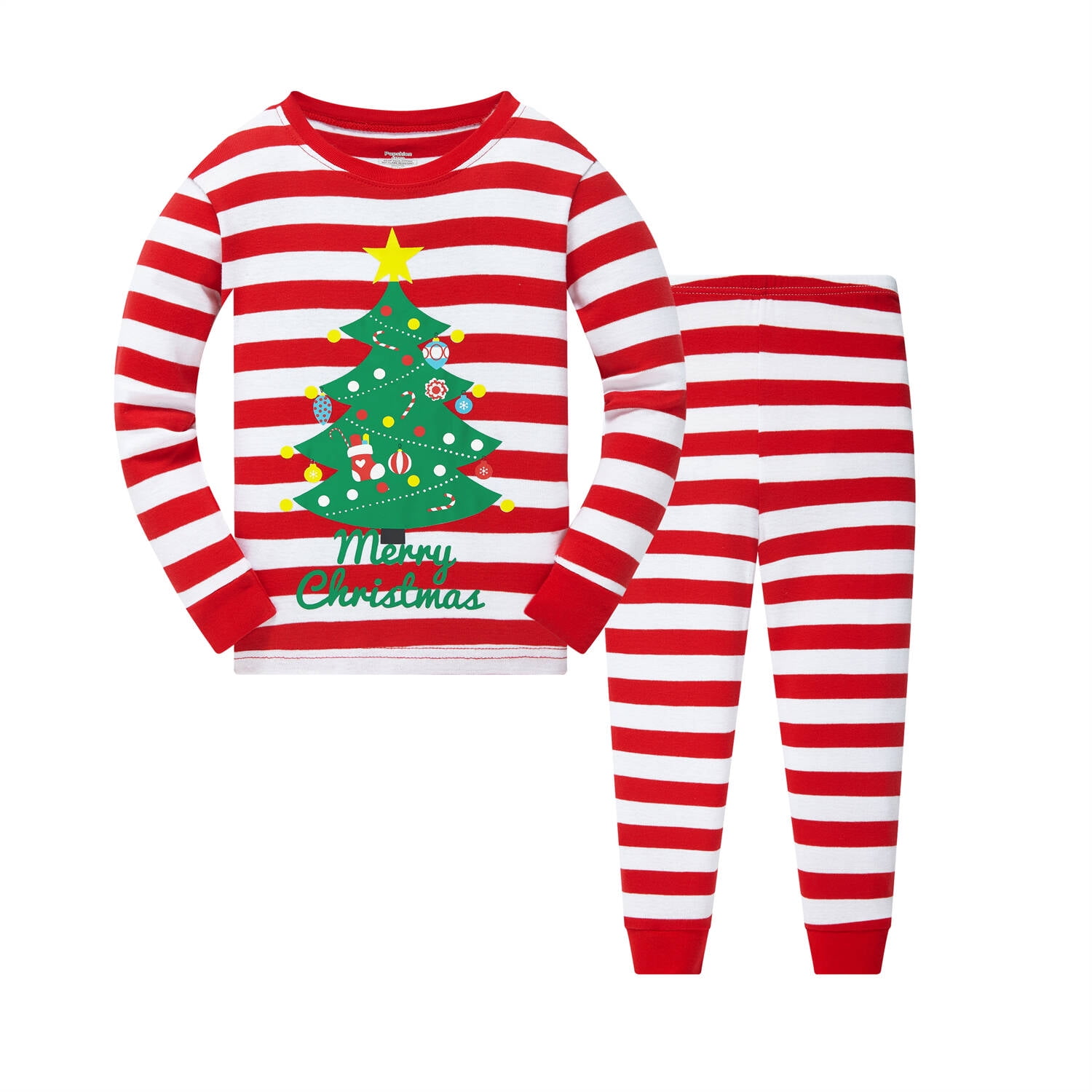 Little Boys Girls Christmas Pajamas Sets for Toddler 100% Cotton Stripe ...