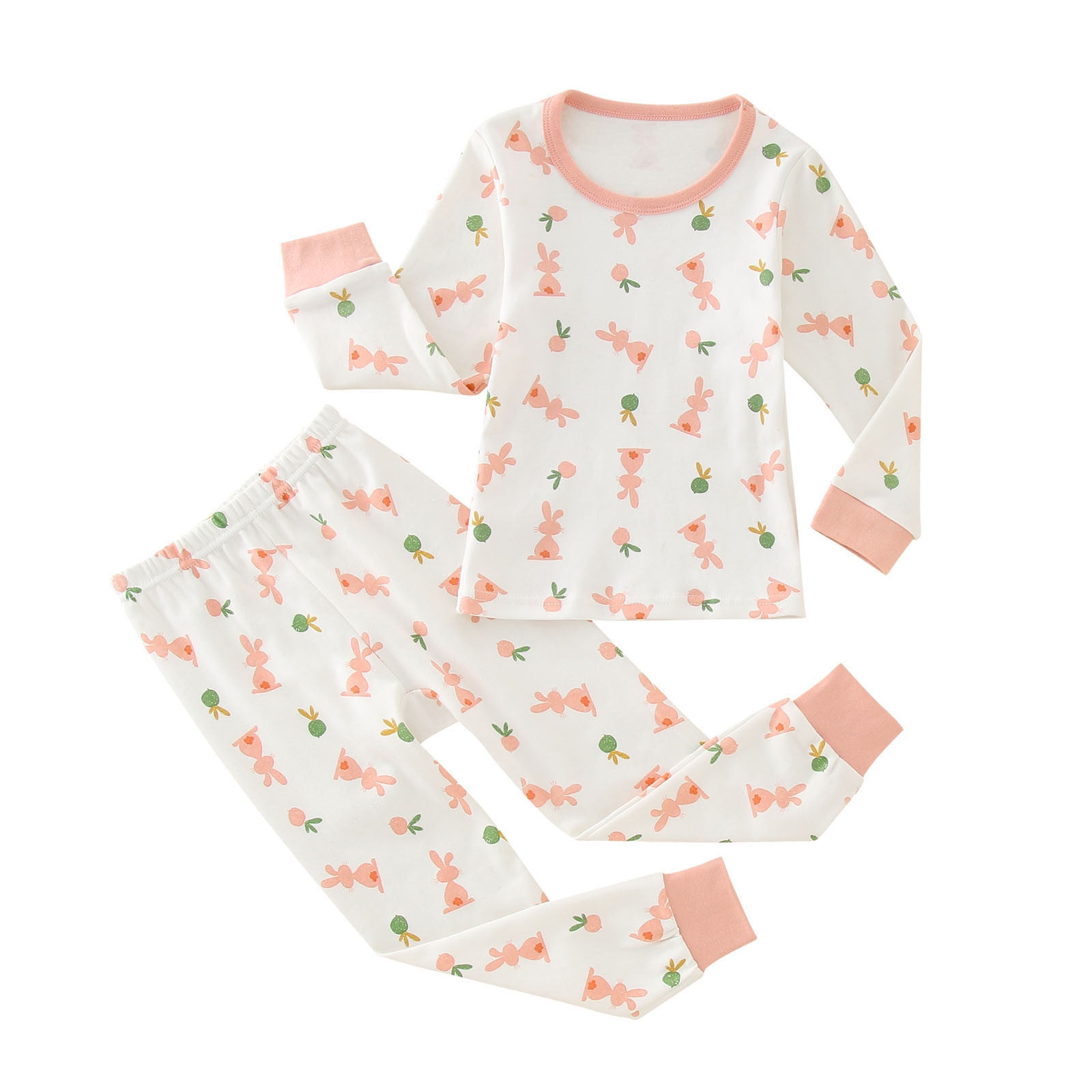Little Boys Girls Kids Cartoon Bunny Pajamas Cotton Long Sleeve Pj's ...