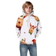 thumbnail image 1 of Little Boys Girls Kids Hooded Unisex Sweatshirt 3D Christmas Reindeer Printed Pullover Hoodie For Girls Boys With Pocket Size 9-10T, 1 of 3