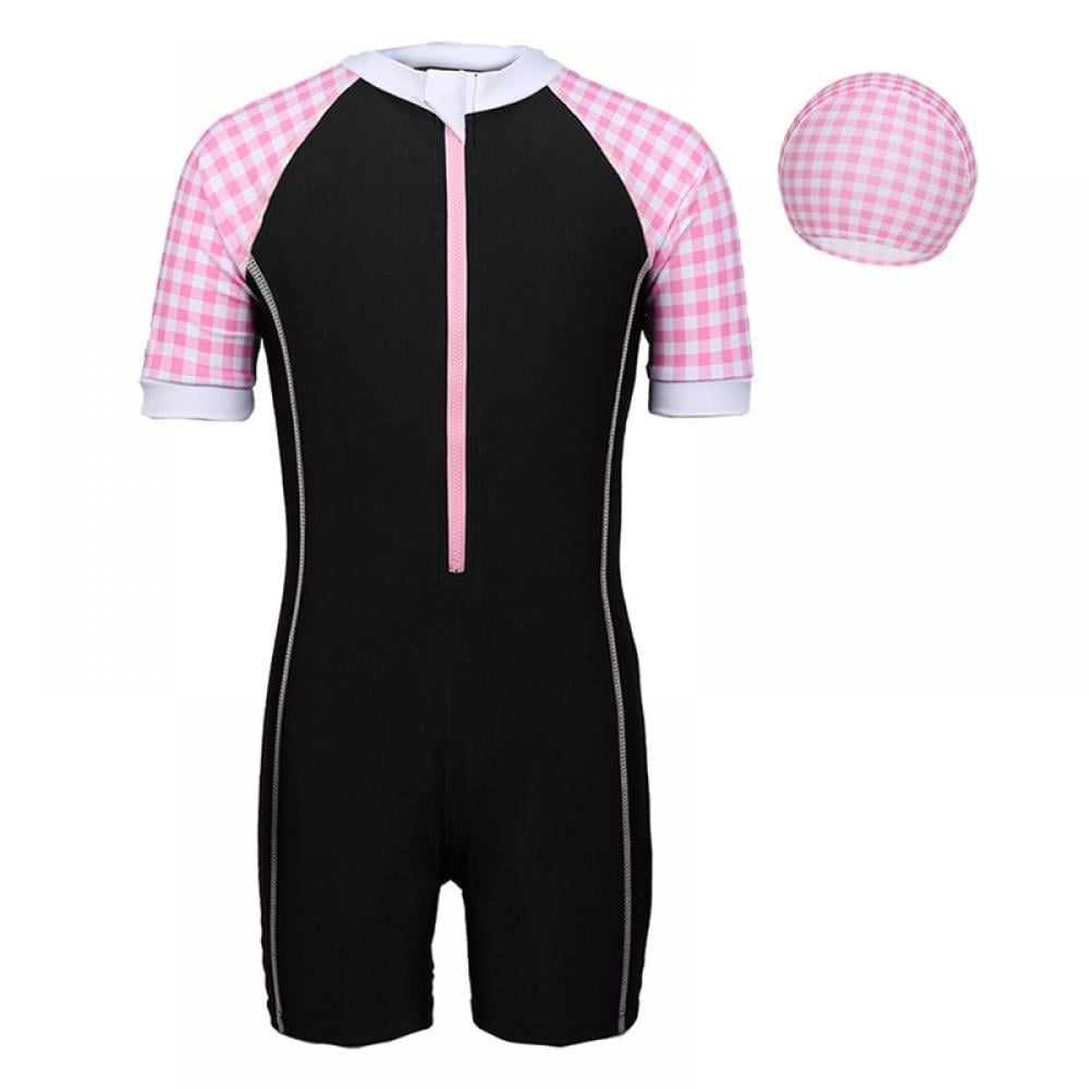 Little Boys Girls One Piece Swimsuit Kids Rash Guard Swimsuit Water