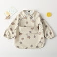 thumbnail image 1 of Little Boys Girls Painting Workwear Baby Meal Aprons Kids Soft Waterproof Bibs Long Sleeves Kids Adjustable Feeding Cloth (GRAY,L), 1 of 7