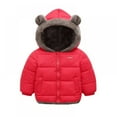 thumbnail image 1 of Little Boys Girls Puffer Jacket Hooded Fleece Lining Elastic Cuffs Outerwear Down Coat 2-7T, 1 of 8