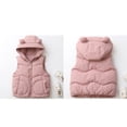 thumbnail image 1 of Little Boys Girls Puffer Vest Boys Winter Vest Cute Bear Ear Hoodie Vest Sleeveless Lightweight Puffer Jacket Warm Outerwear for Little Boys 12-18 Months, 1 of 9