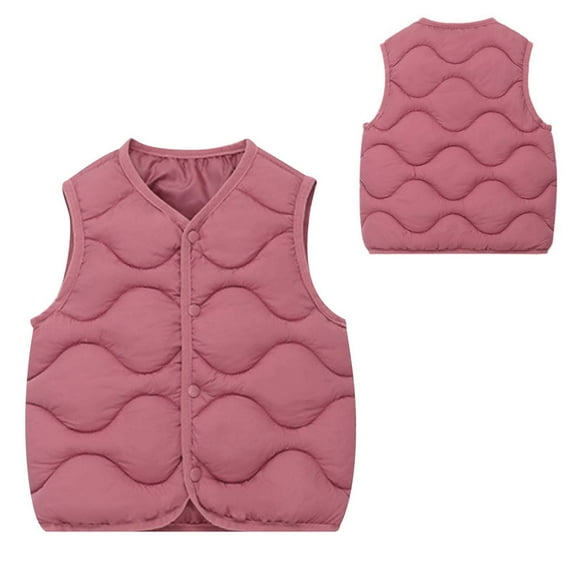 Little Boys Girls Puffer Vest Boys Winter Vest Light Weight Down Vest with Button Down Cute Jacket Sleeveless Boys Winter Jacket 4-5 Years